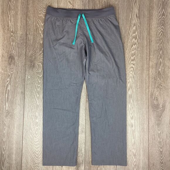 FIGS Pants Scrubs Gray L Medical Nurse‎ Drawstring Straight Doctor - Picture 2 of 7